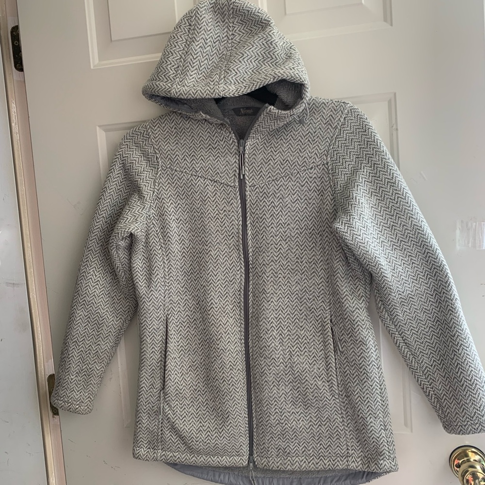 Natural Reflections Zigzag Patterned Hooded Jacket - image 1